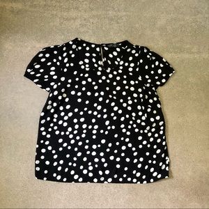 Forever 21 Black-and-White Polka-Dot Blouse